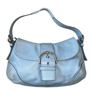 Coach Vintage Style 9248 Blue Leather signature soho bag RARE y2k